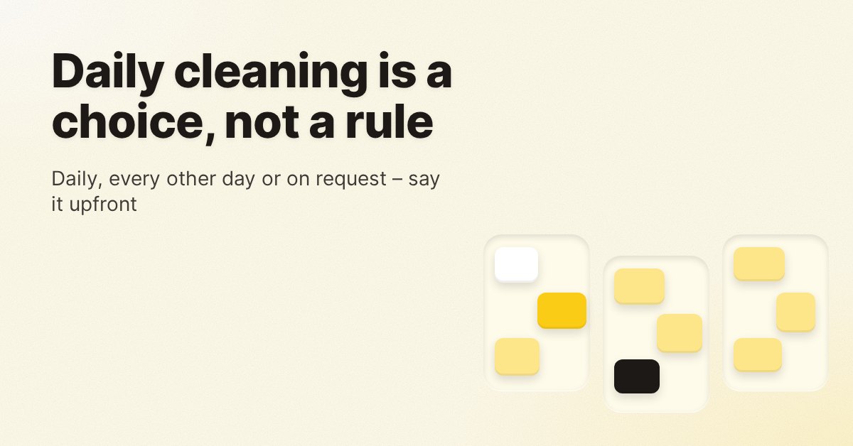 Do hotel rooms need cleaning every day during a multi-night stay?